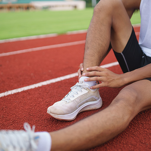 sprained ankle athletic injury during high school sport